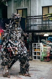 black and gray robot statue