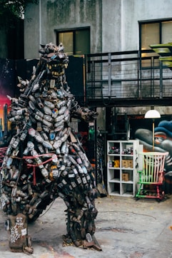 black and gray robot statue