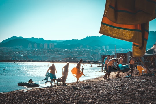 people on beach during daytime in Eilat Israel