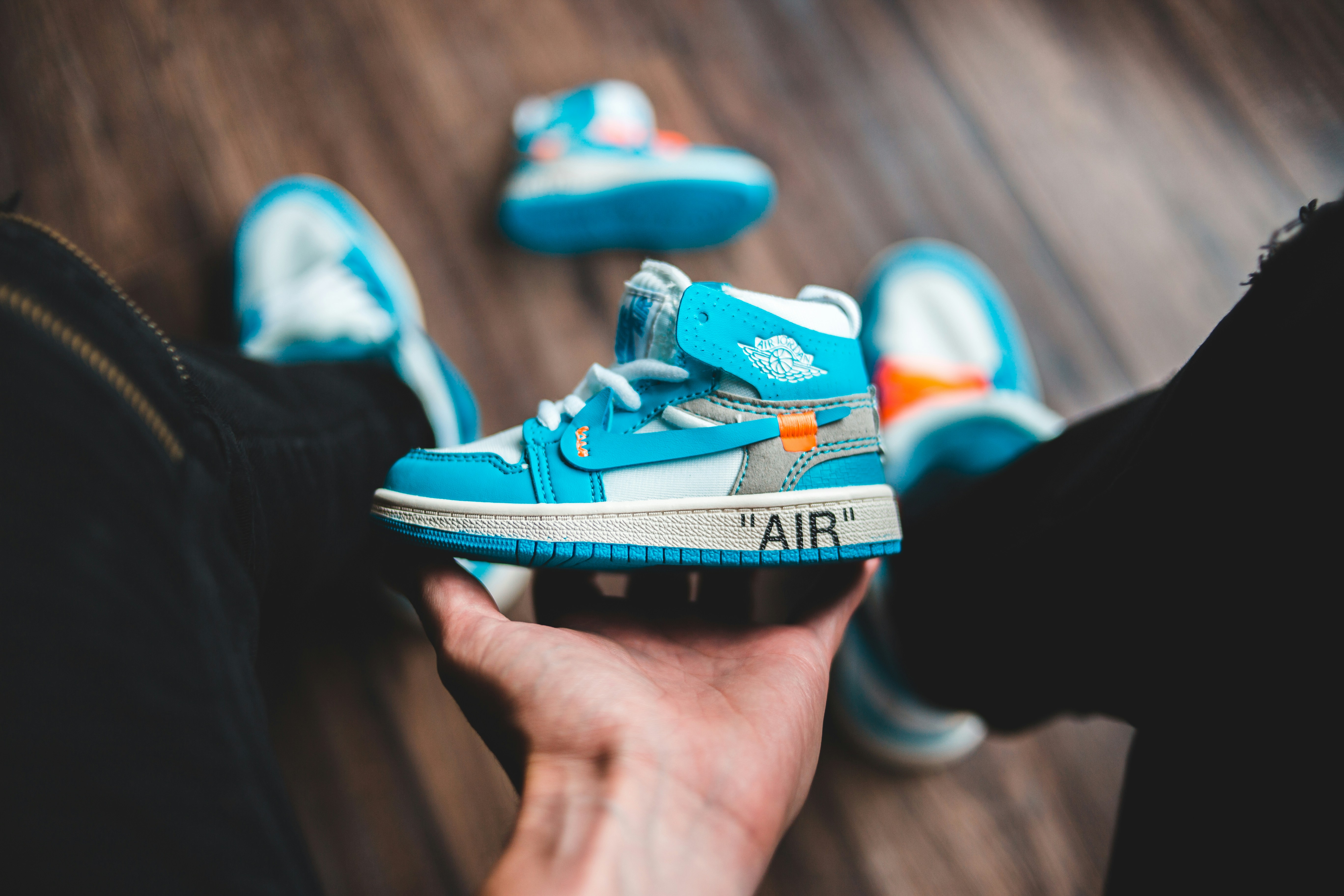 light blue and white nike jordans