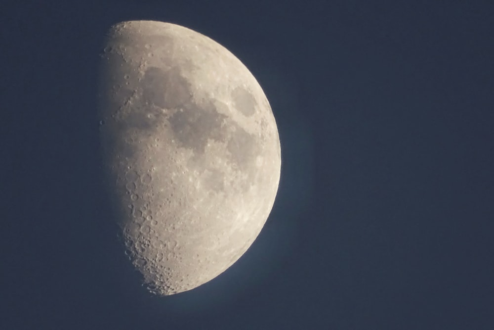 full moon in blue sky