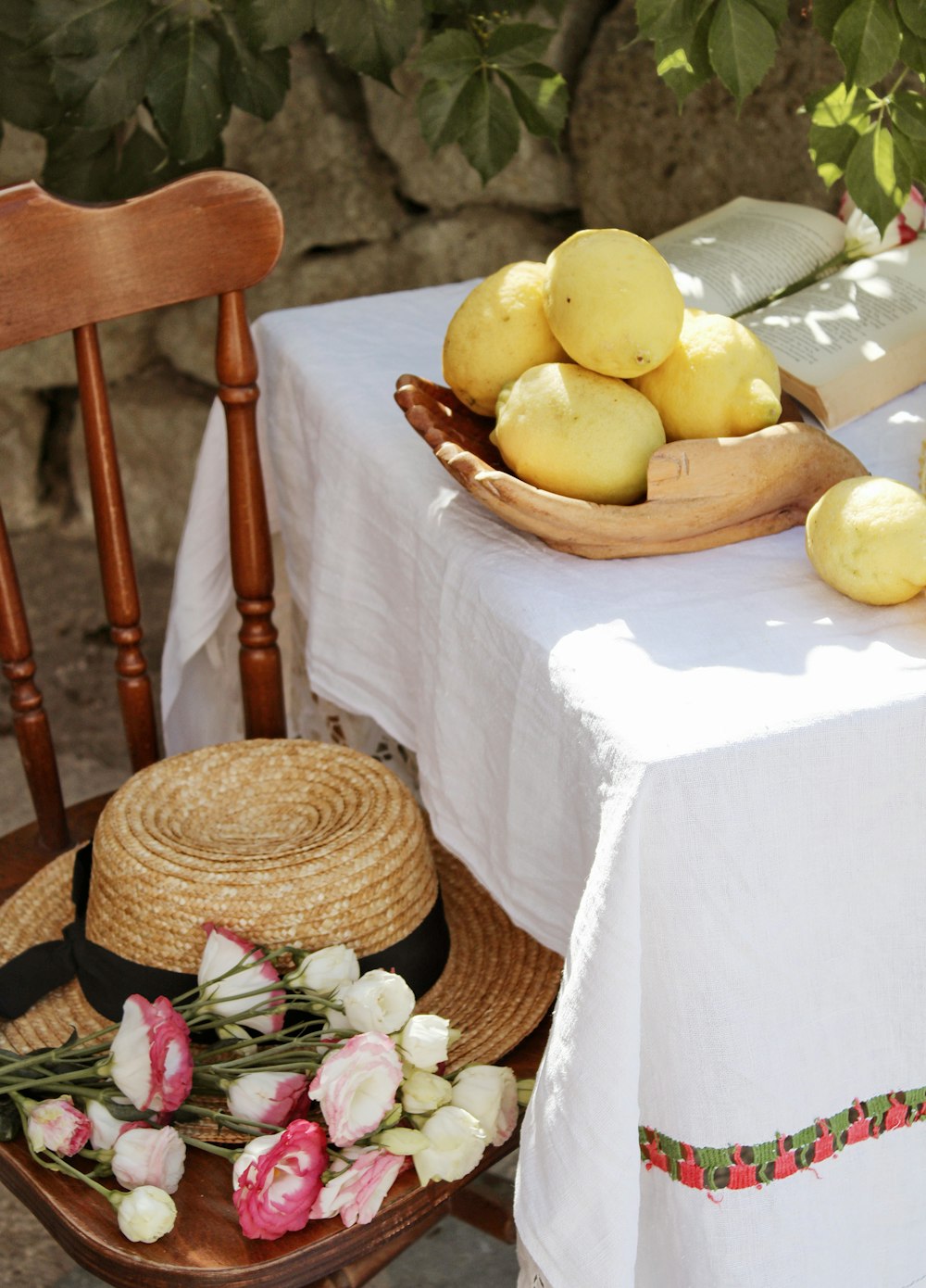 yellow lemon fruit on brown woven basket