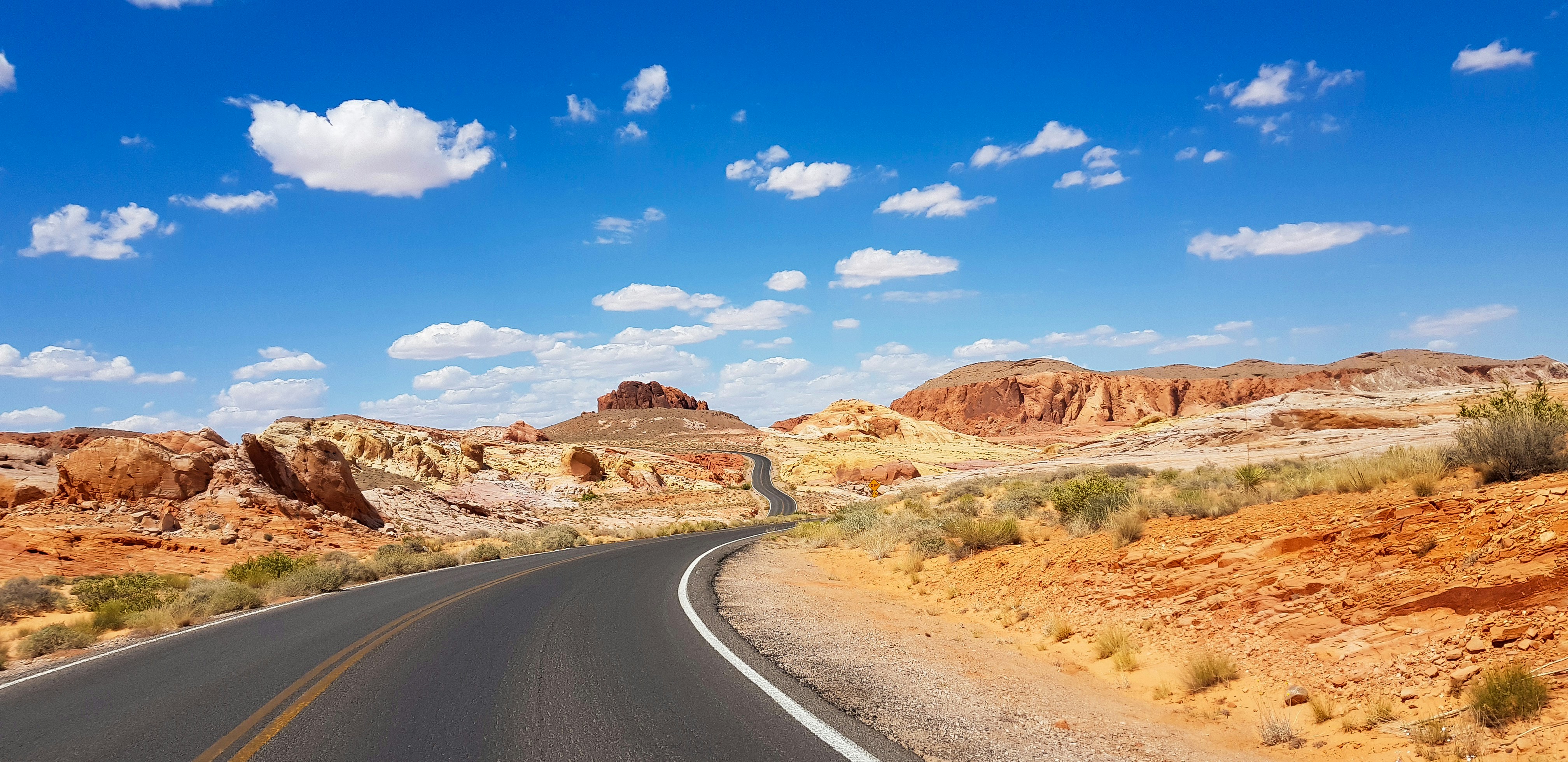 Highway road trip scenery in the USA