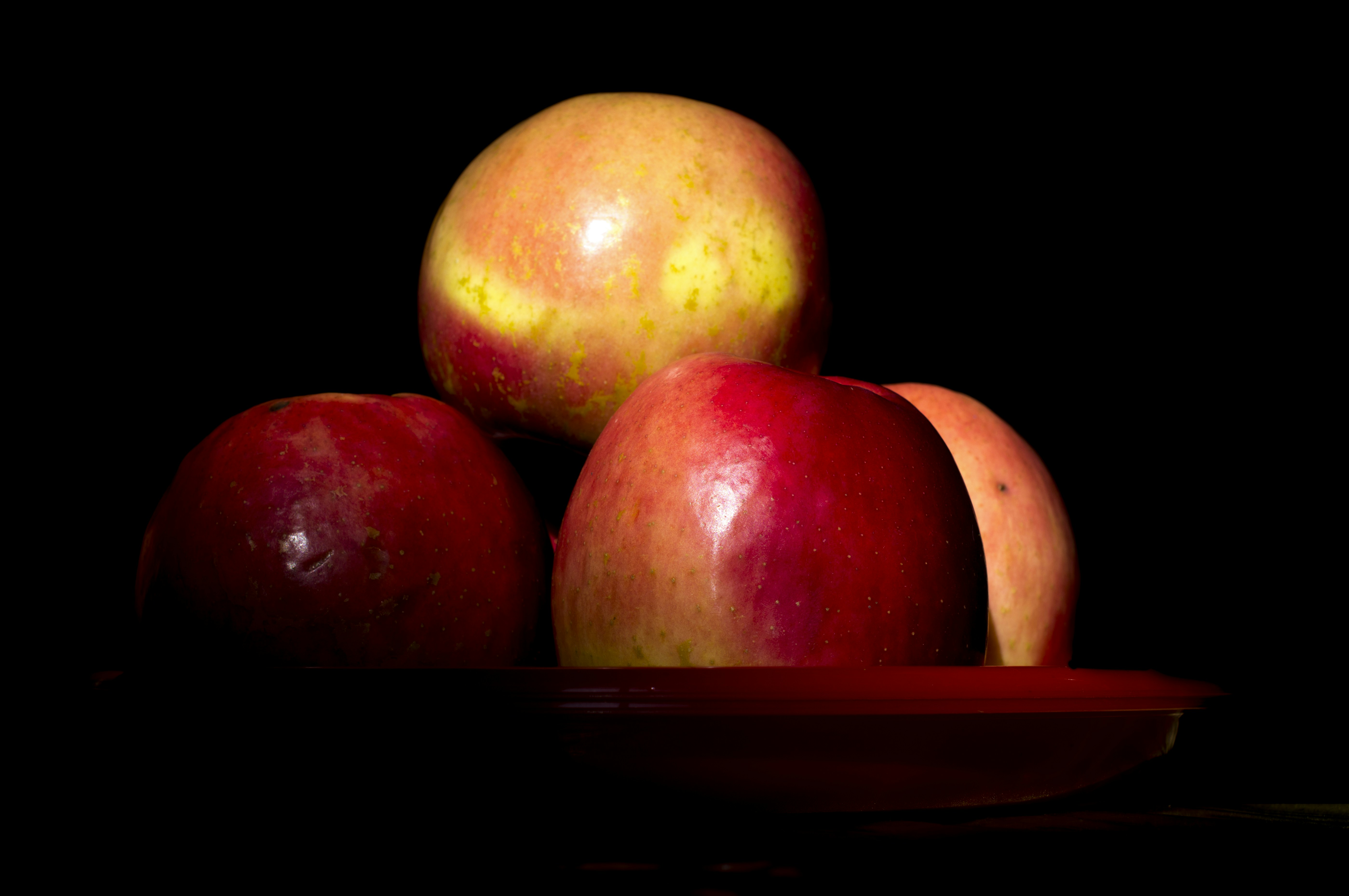 red and yellow apple fruit