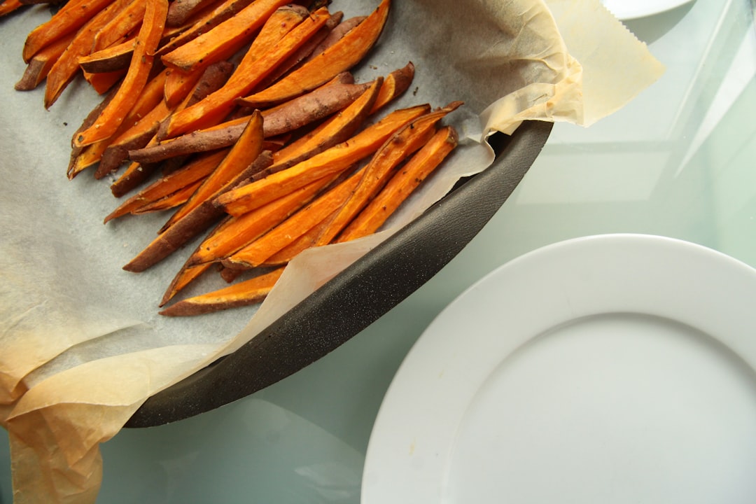 fried fries on white ceramic plate