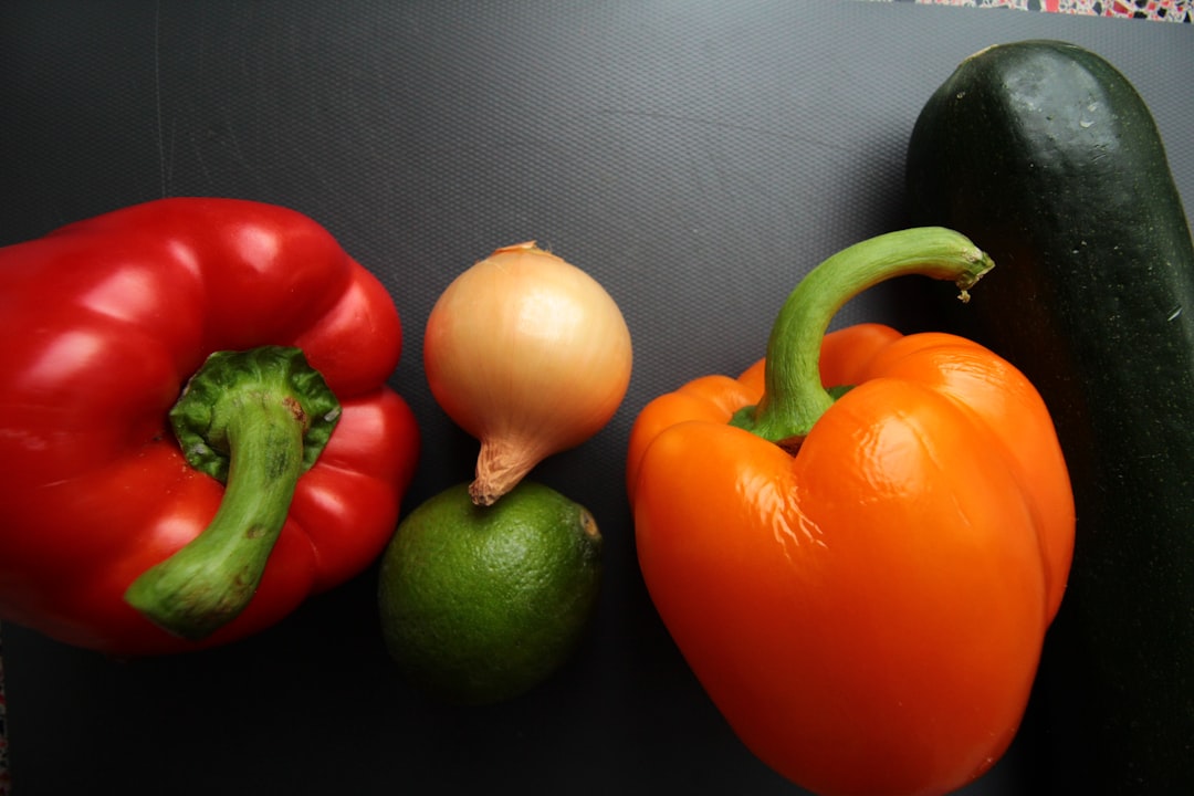 red and green bell pepper