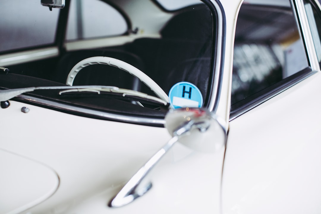 white and black car steering wheel