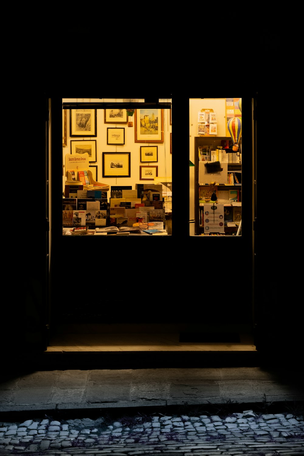 brown wooden framed glass door