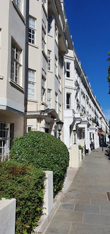A neat row of homes in Brooklyn with freshly maintained roofs and siding shining in daylight.