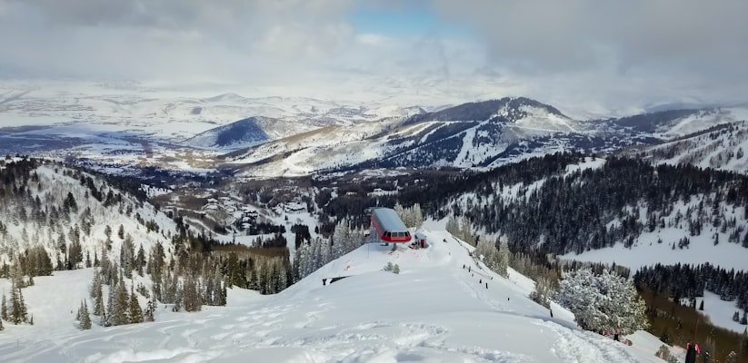 High Wasatch ridgeline above neighboring Park City terrain