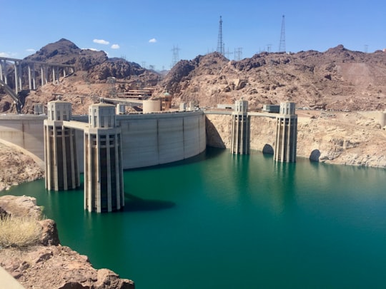 gray concrete dam during daytime in Hoover Dam United States