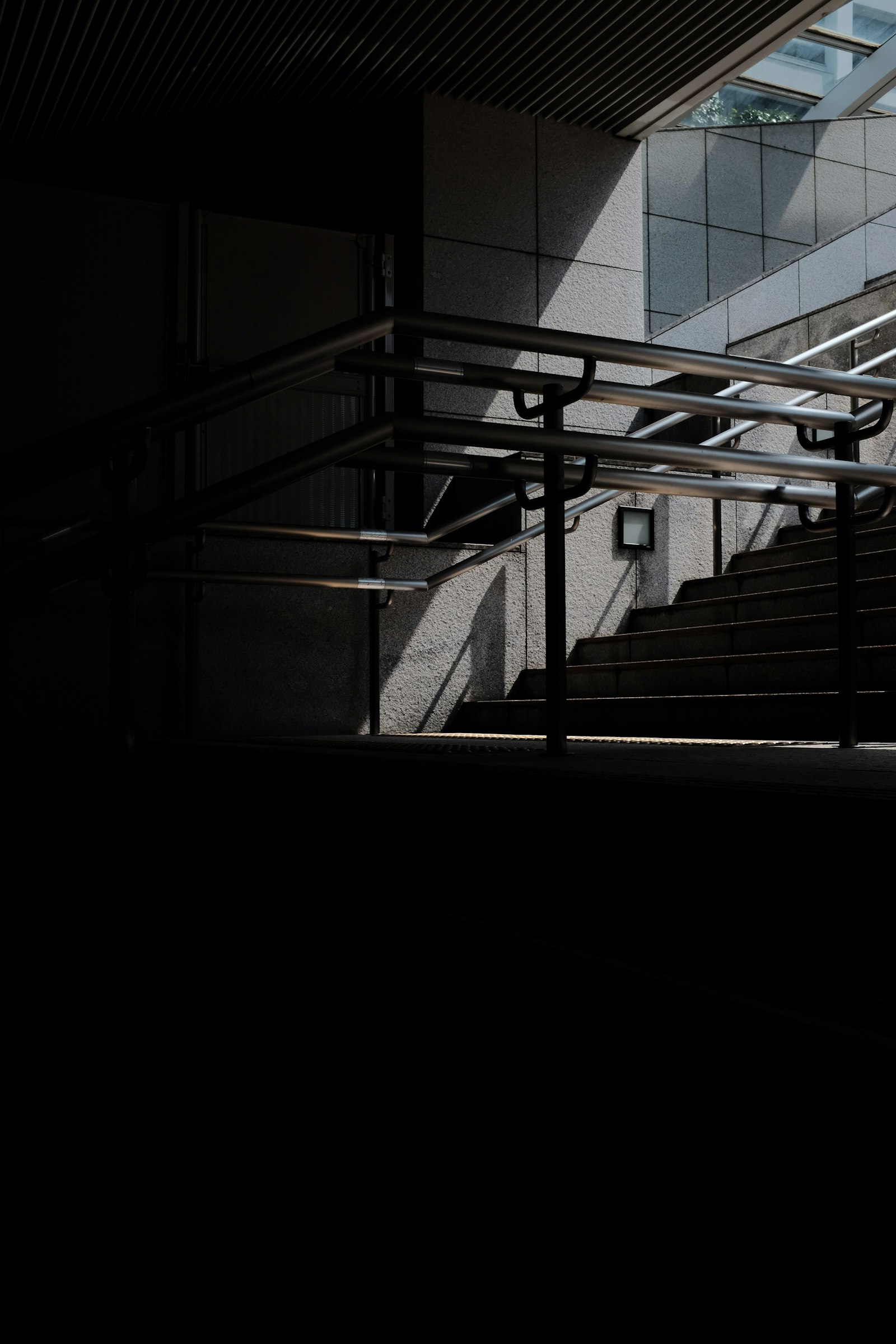 Fujifilm X100F sample photo. Black metal staircase with photography