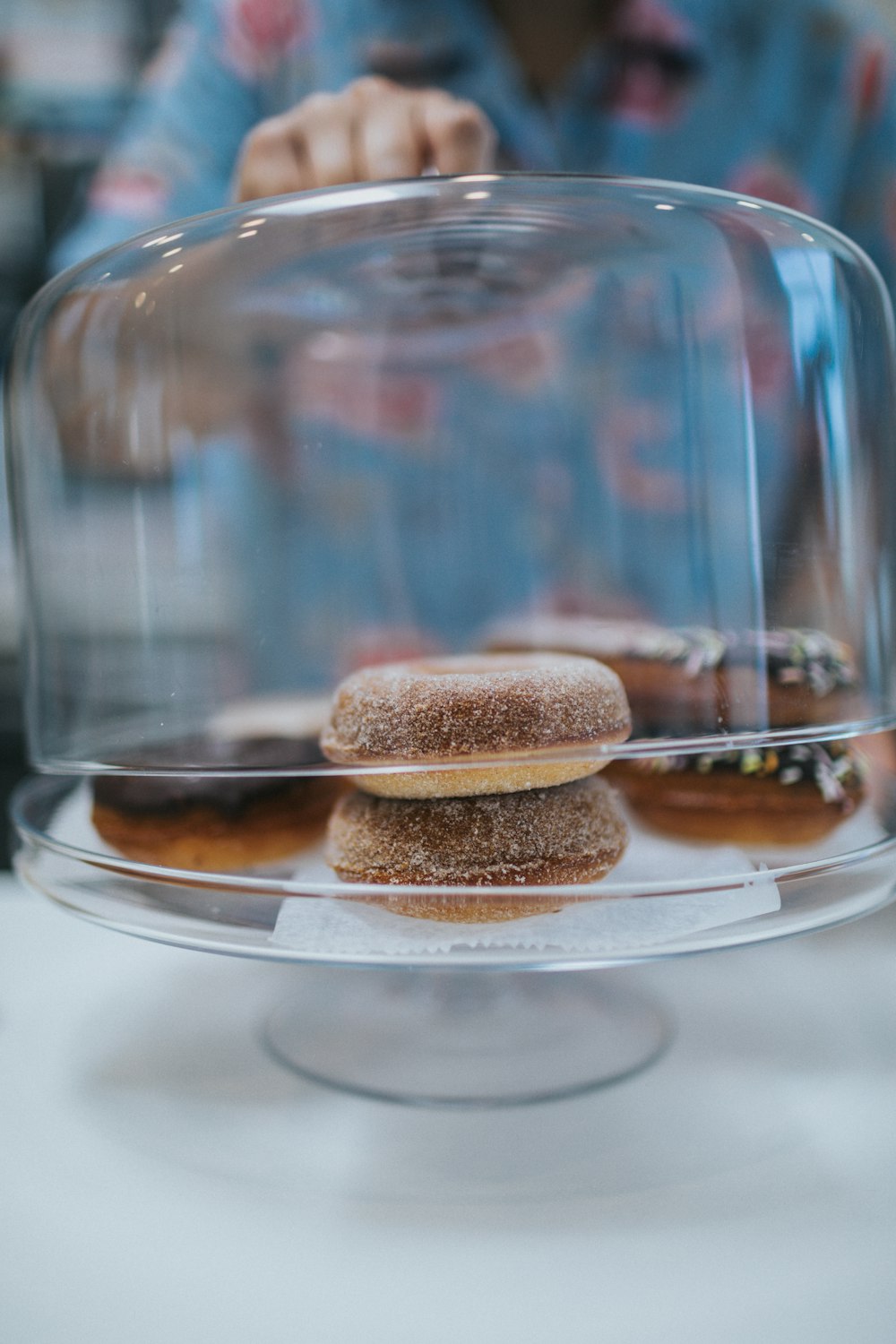 brown and white cookies in clear glass container