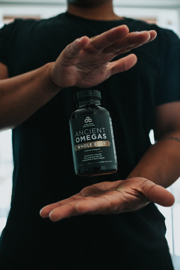 Supplement bottle product shot