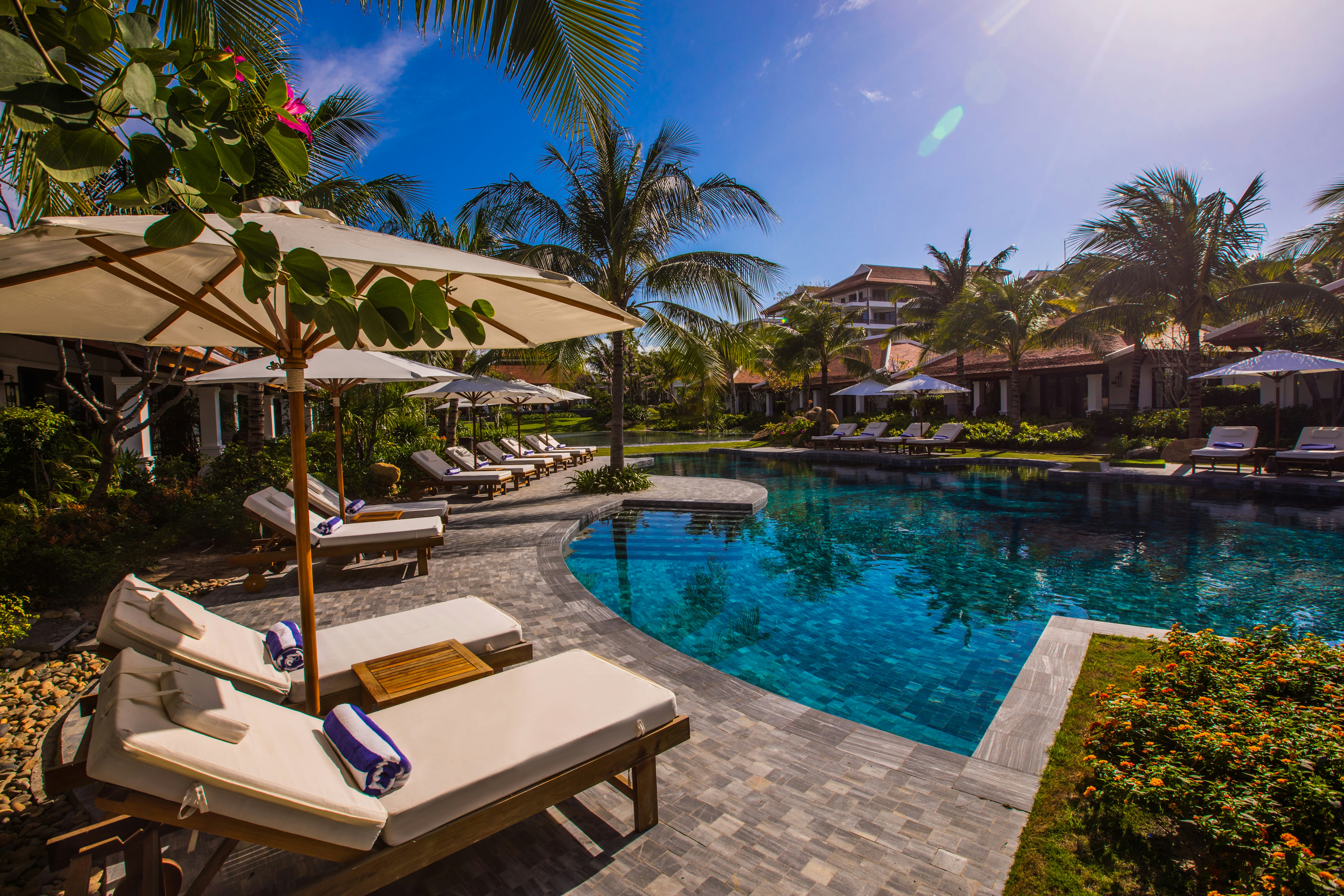 Lagoon pool for families at The Anam resort Cam Ranh