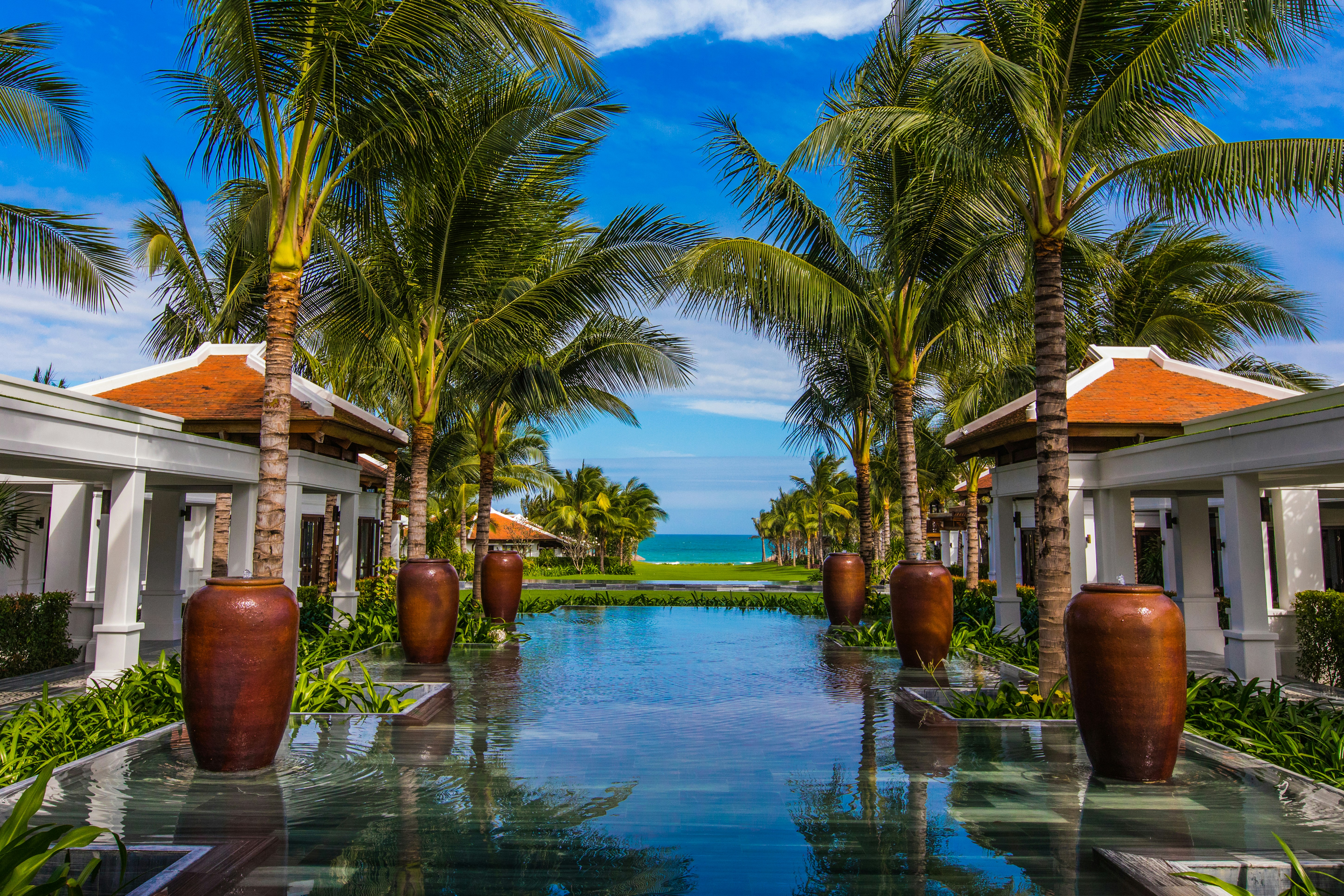 Sea view from The Anam lobby