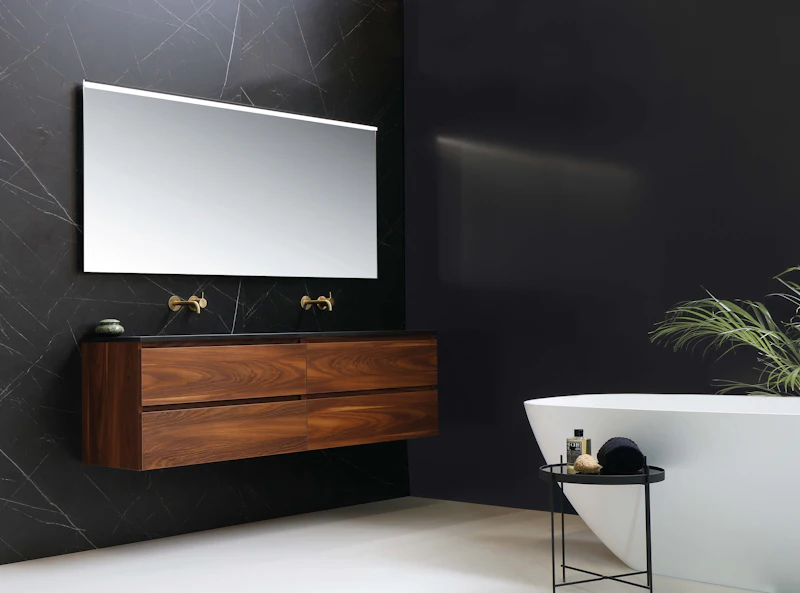Mueble de nogal flotante