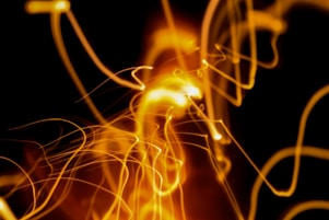 orange and yellow light digital wallpaper