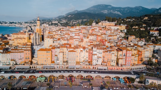 aerial view of city buildings during daytime in Menton France