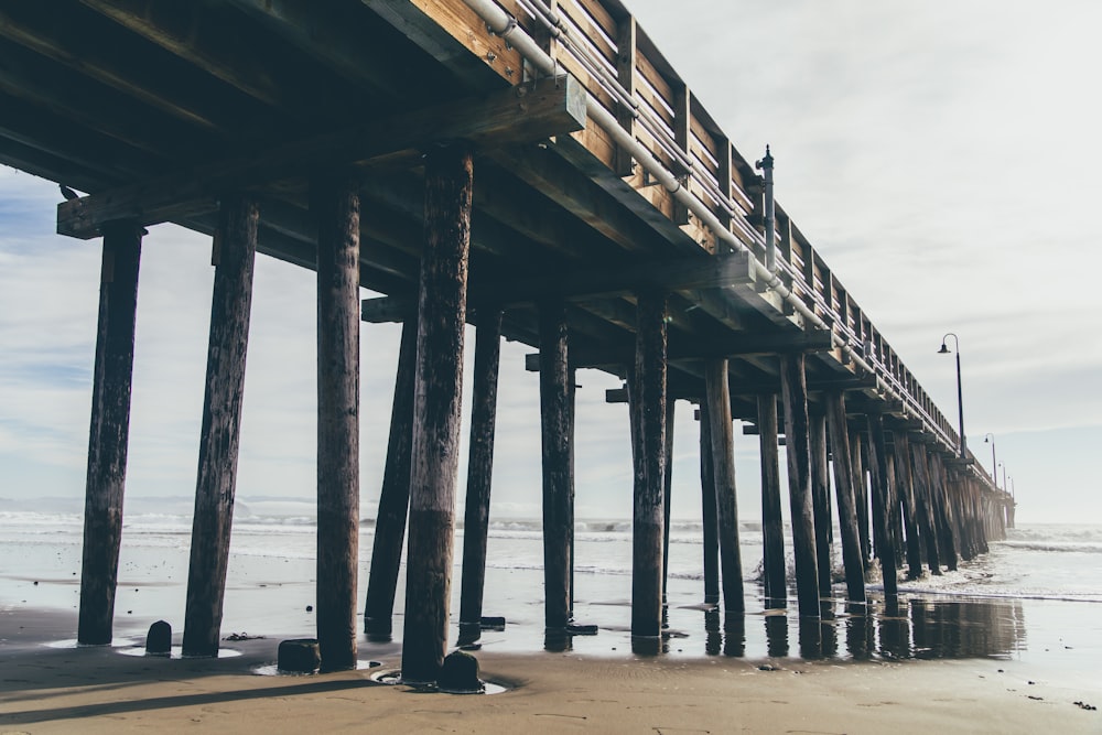 brown wooden dock on sea during daytime