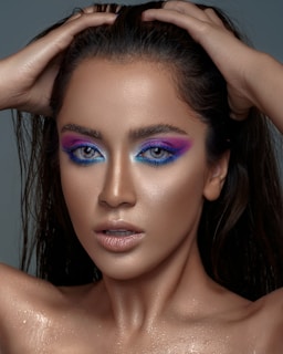 Before and after of a bold haircut and fresh blowout, capturing the confident new look