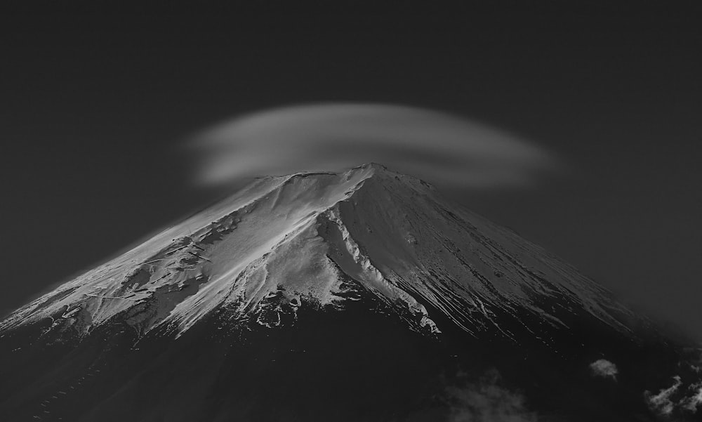 grayscale photo of mountain ranges