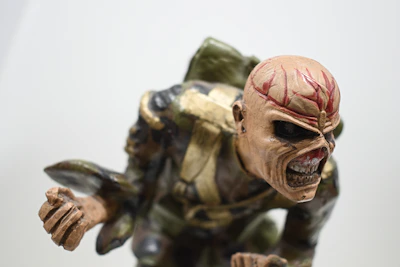 A detailed shot of a custom 3D printed figurine with intricate textures.