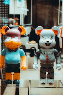 Bright, colorful character lineup of Harvey and Ethyl with playful facial expressions and poses.