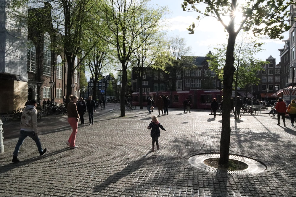 people walking on sidewalk during daytime