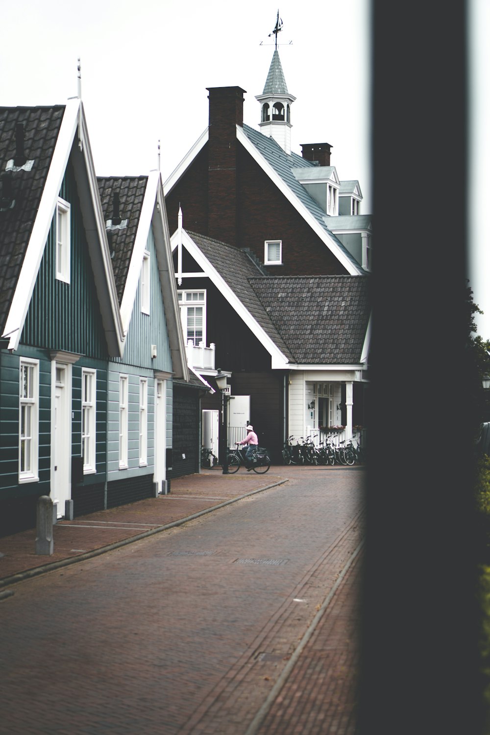 white and black wooden house