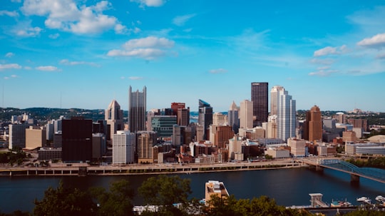 city skyline under blue sky during daytime in Pittsburgh United States