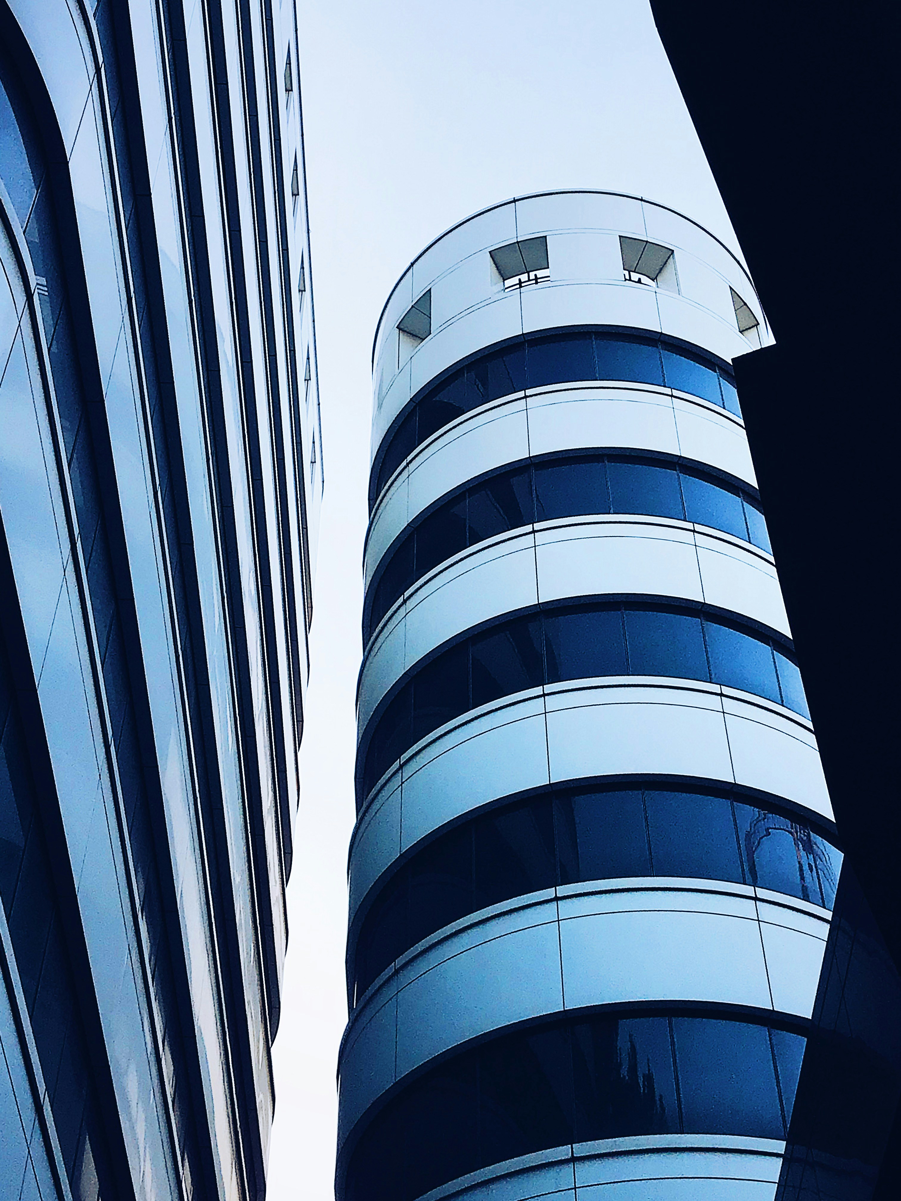 white and black concrete building