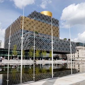 yellow and gray metal frame glass building