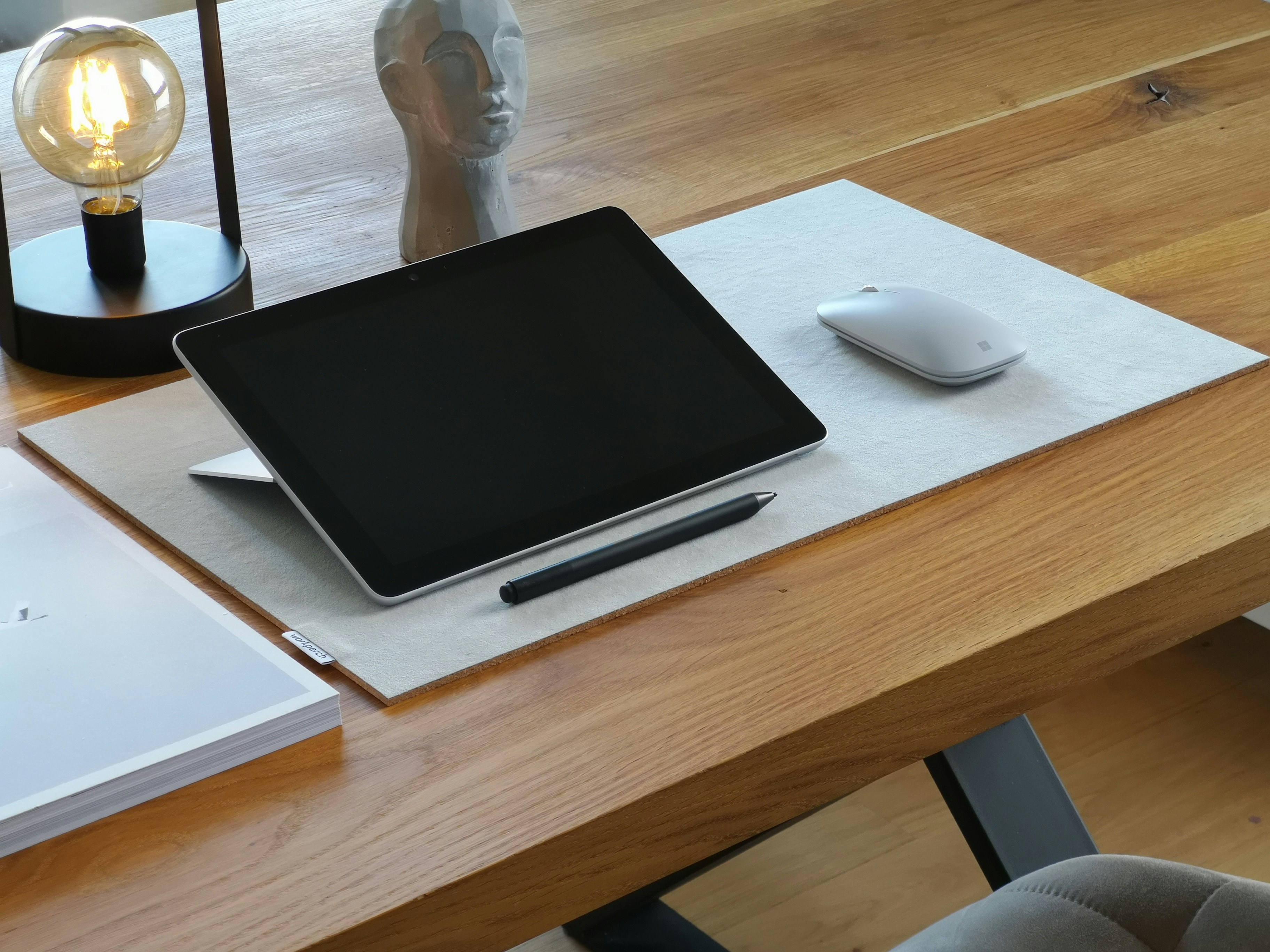 Surface Go on Alcantara Desk Mat