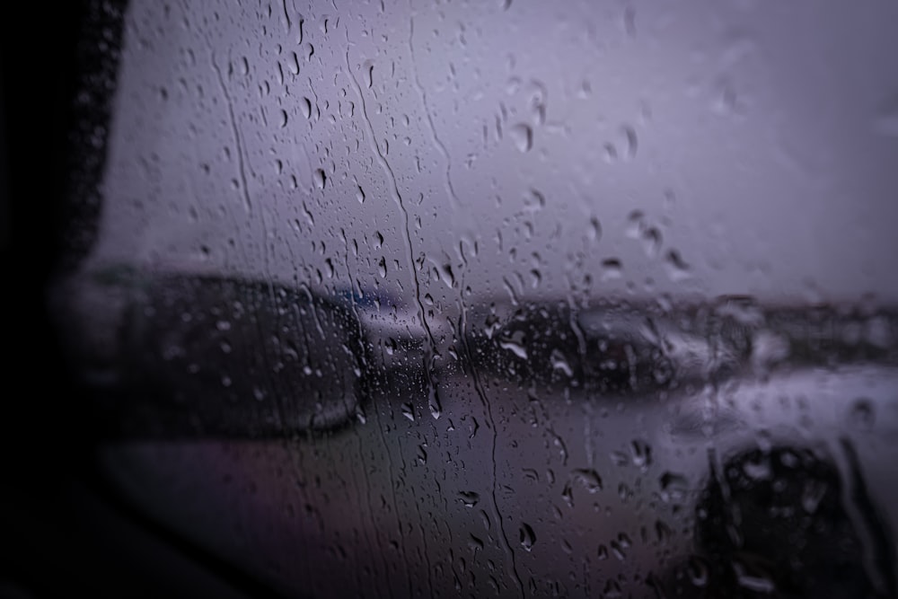 water droplets on glass window