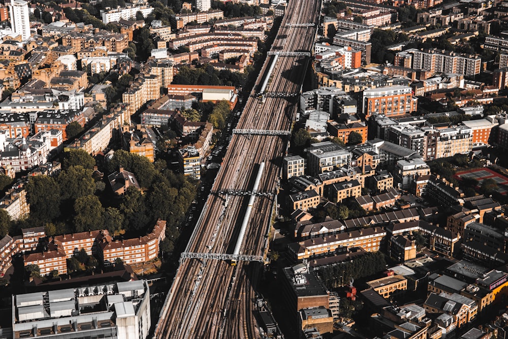 aerial view of city buildings during daytime