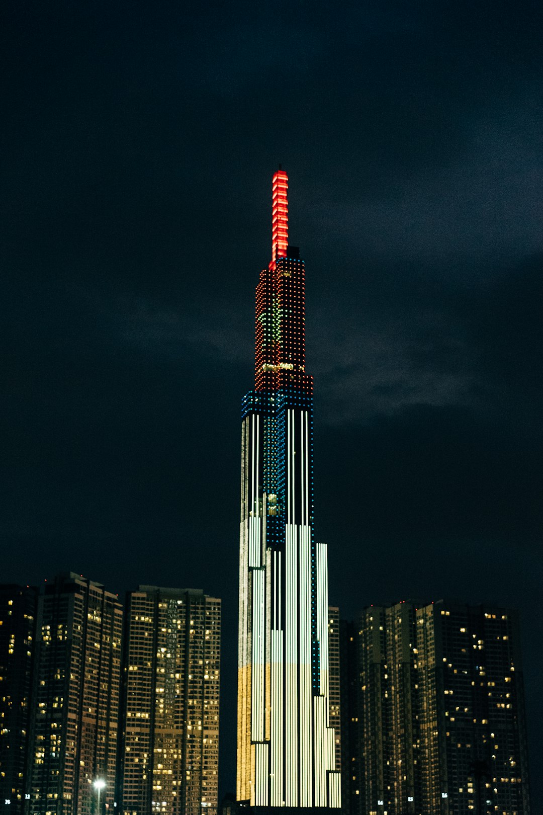 high rise building during night time