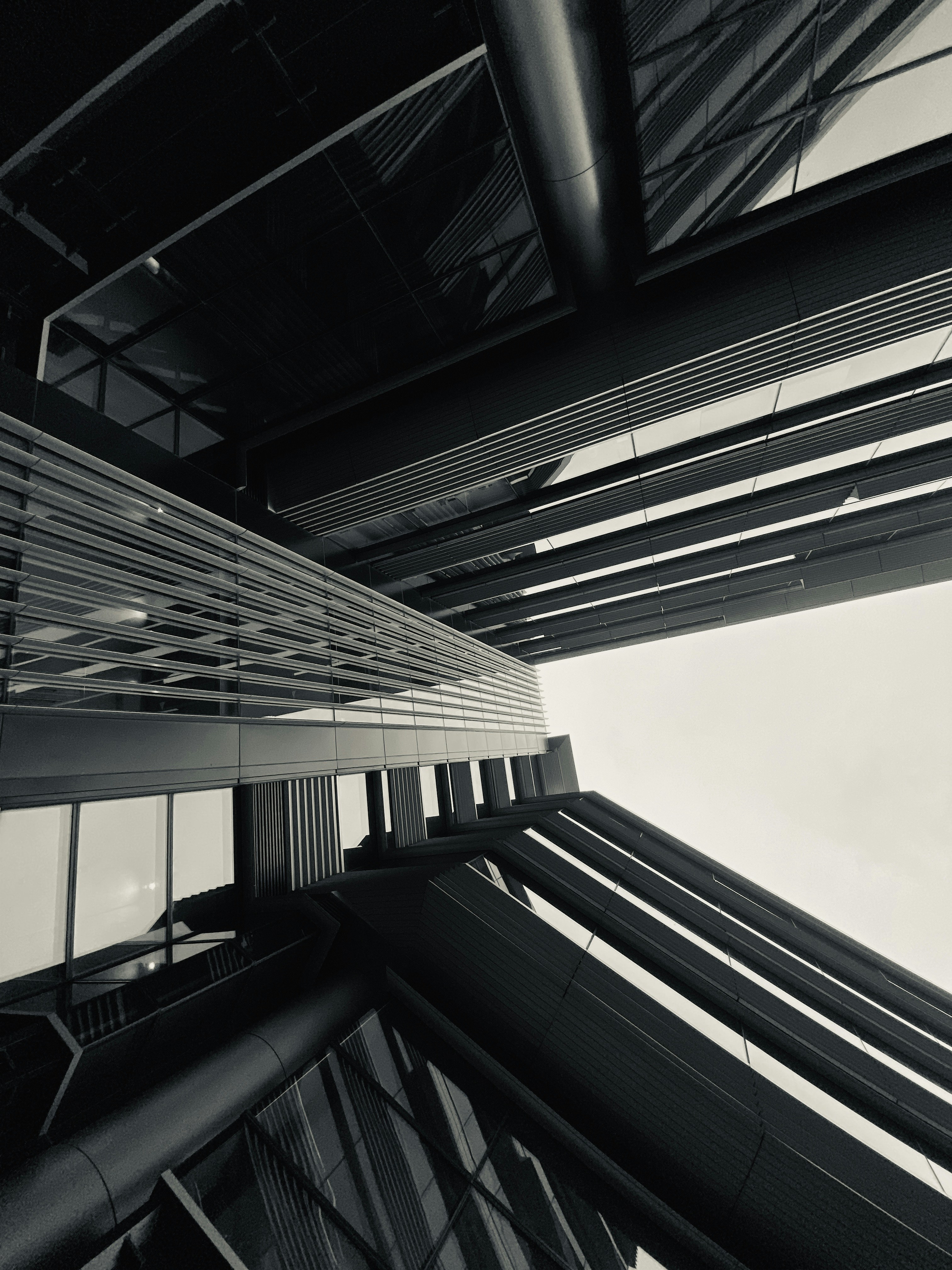 black and white photo of a building