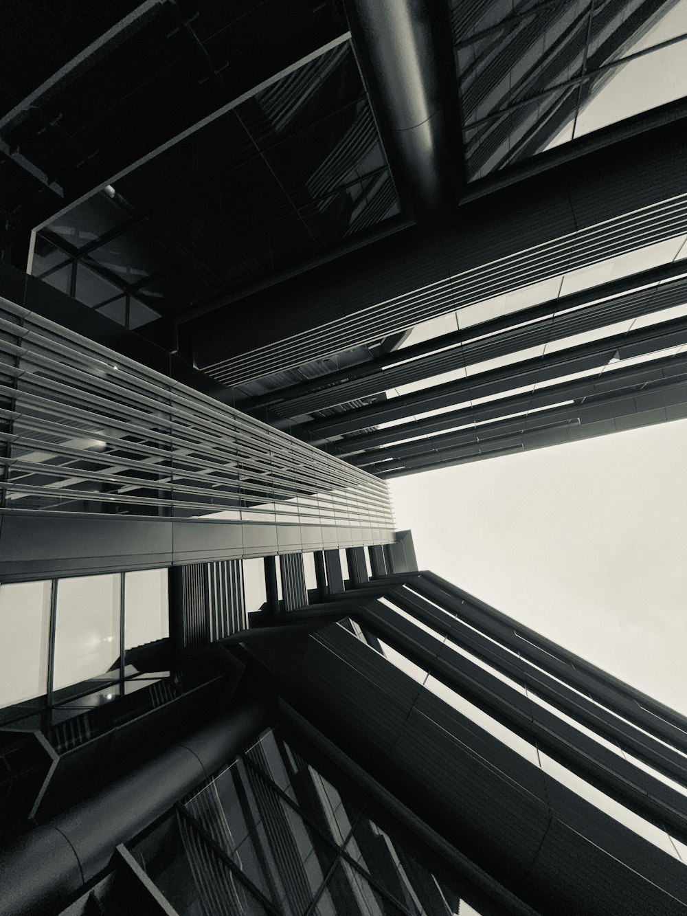 black and white photo of a building