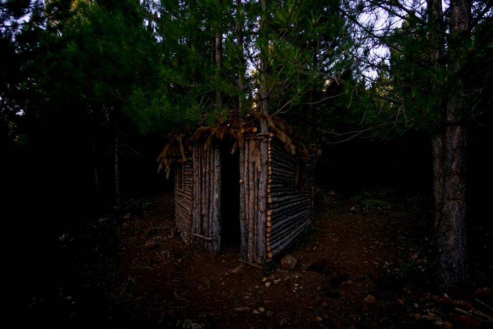 brown wooden house near green trees during daytime