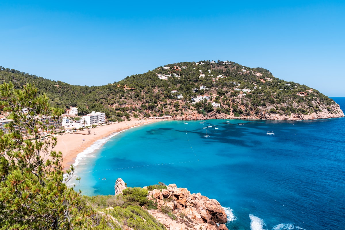 Ibiza April — Es Vedra rock from clifftop trail