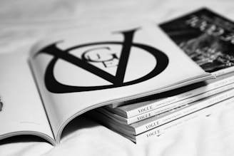 black and white book page