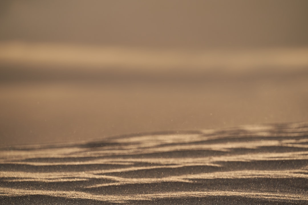 brown sand under orange sky