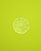 yellow lemon fruit on green background