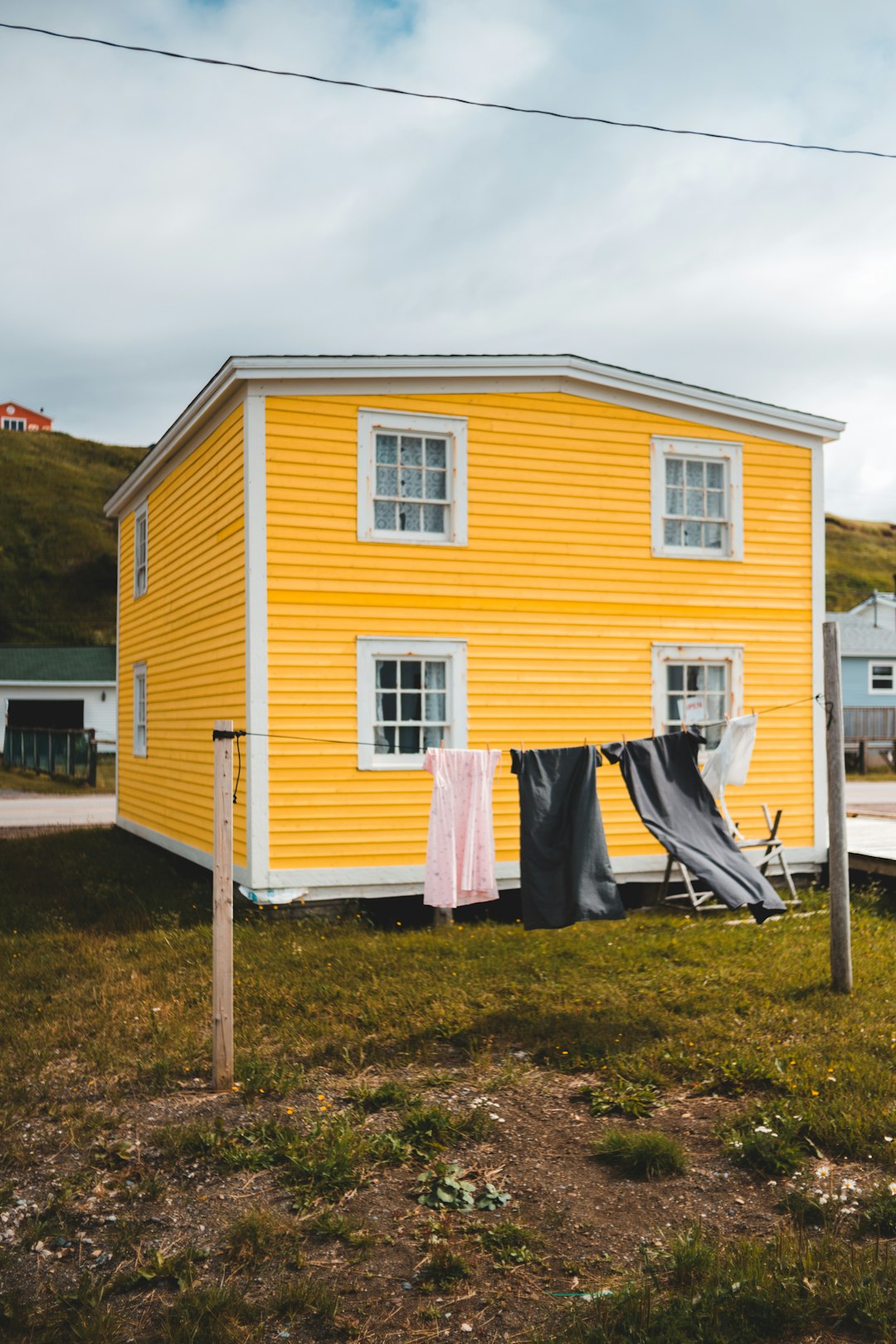 white and brown wooden house