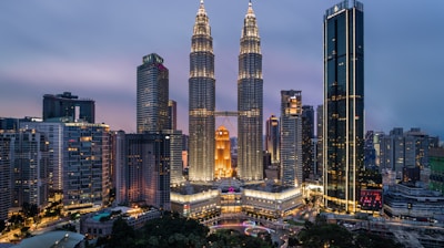 high rise building during night time