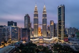 high rise building during night time