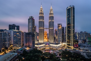 high rise building during night time