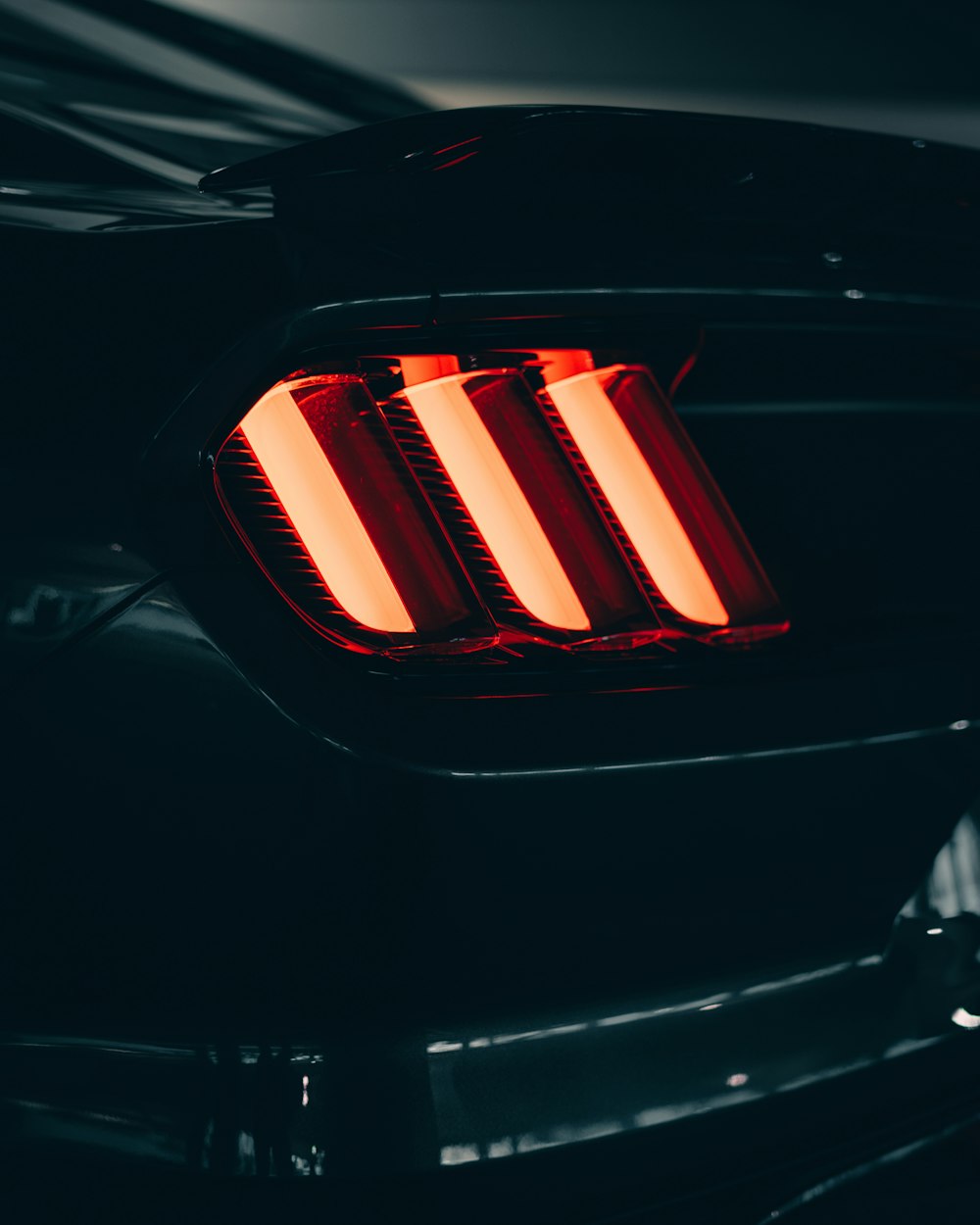 black and red car tail light