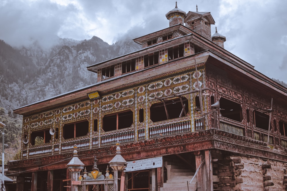 brown and black wooden temple